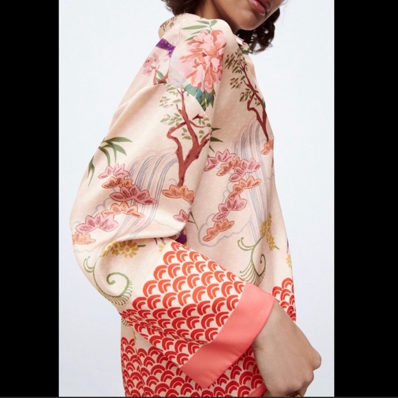 LAST NWT ZARA PRINT SHIRT - Picture 3 of 14